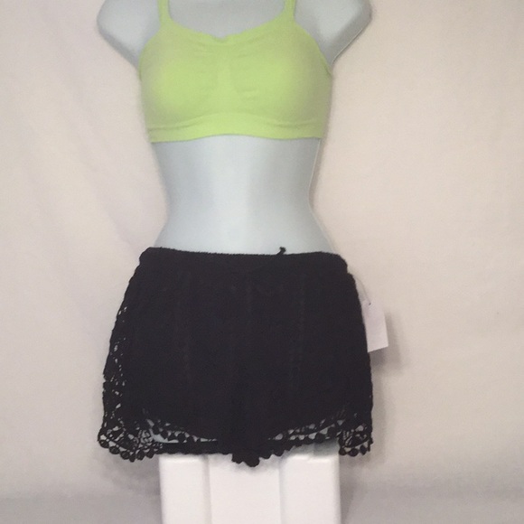 Black Lace shorts with drawstring waist NWT - Picture 2 of 5